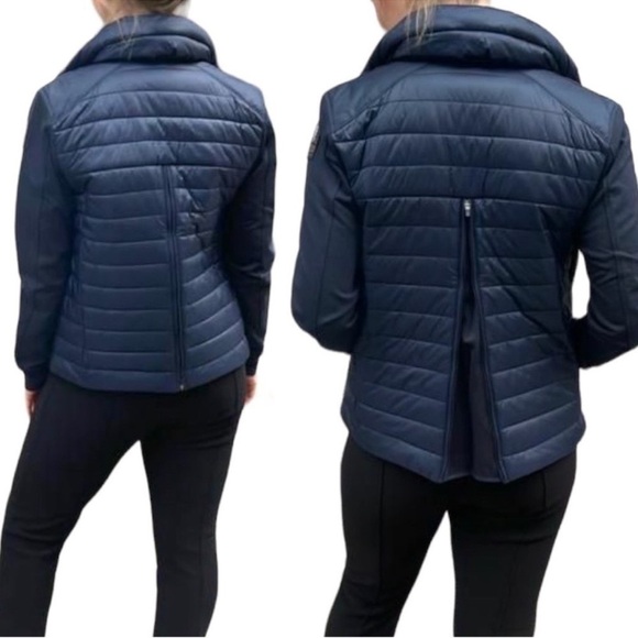 Parajumpers Zaira Quilted Skiing Jacket Sweatshirt Zip-up Size Medium BLACK NEW - Picture 3 of 13